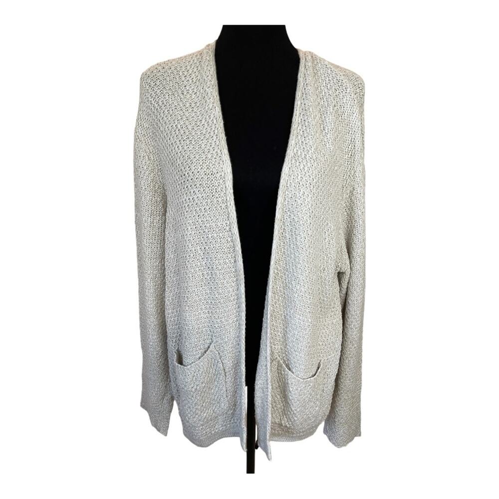 New HARPER HERITAGE Oversized beautiful cardigan Medium Beige Anthropologie